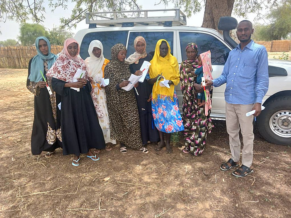 Sudan - Thabat project c C1 - CEWs conducting Mass MUAC screening in East Darfur.