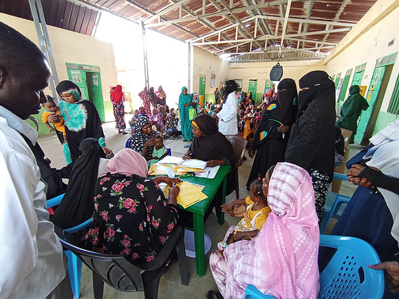 Sudan-Thabat Project - TSFP Session in Hashisha camp i Central Darfur.